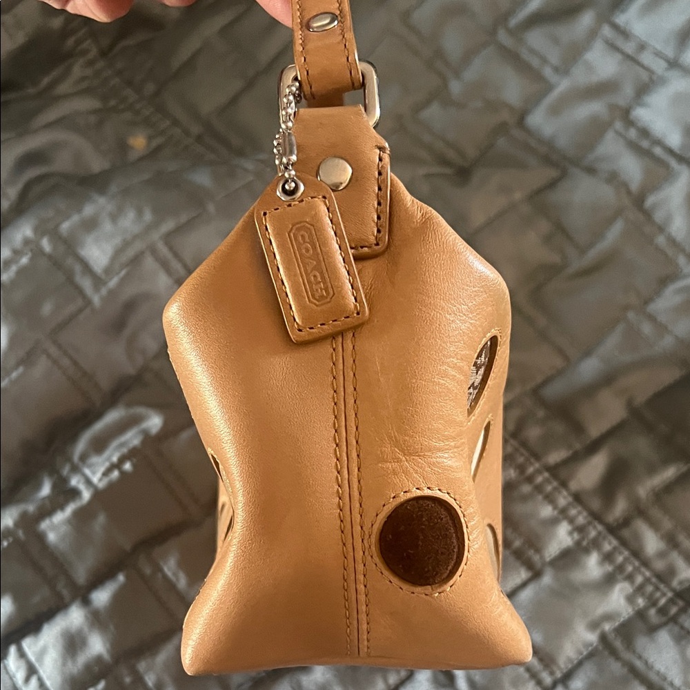 Vintage Coach Polka Dot Tan and Brown Demi mini Bag - Picture 8 of 9